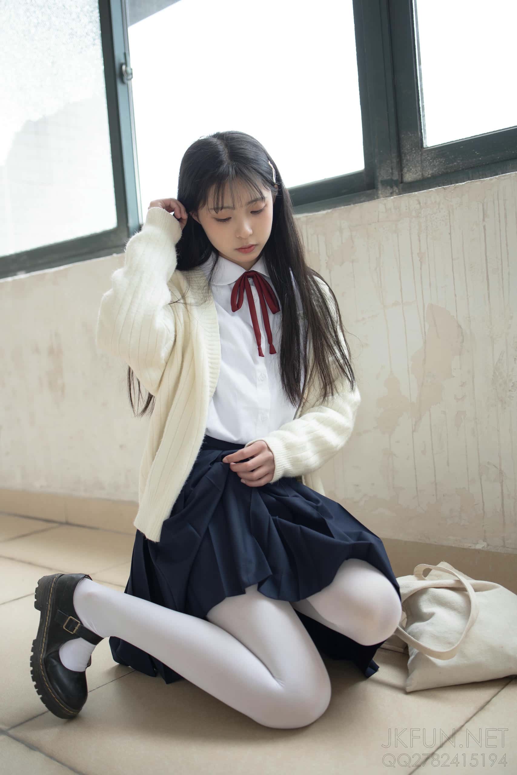 图片[3]-甜美可人的白丝姑娘【127P】J2555-玉兔阁