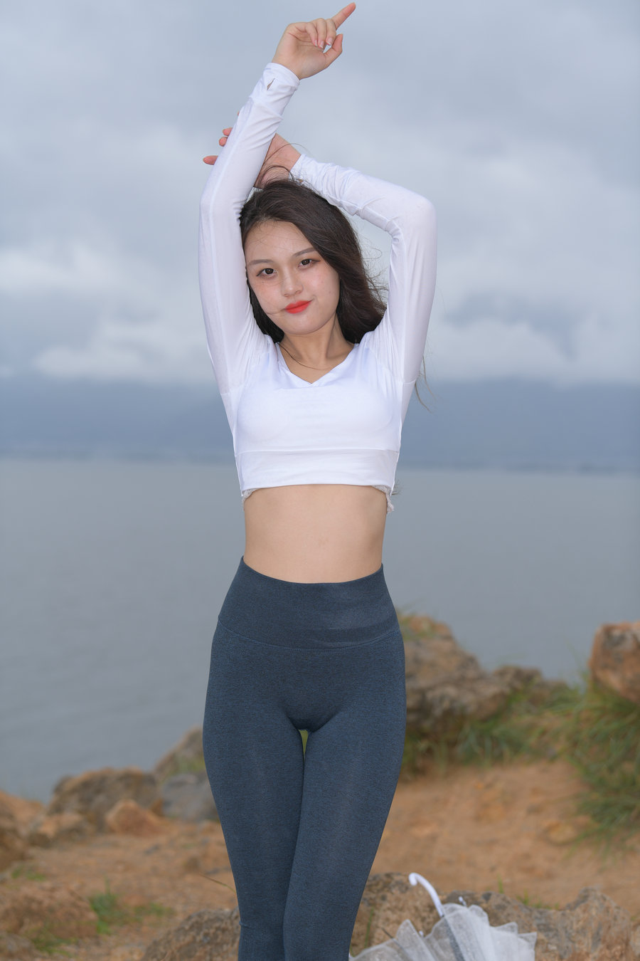 图片[2]-深蓝色瑜伽裤甜美女孩 J1320 514P2V-17.5GB-欲图阁