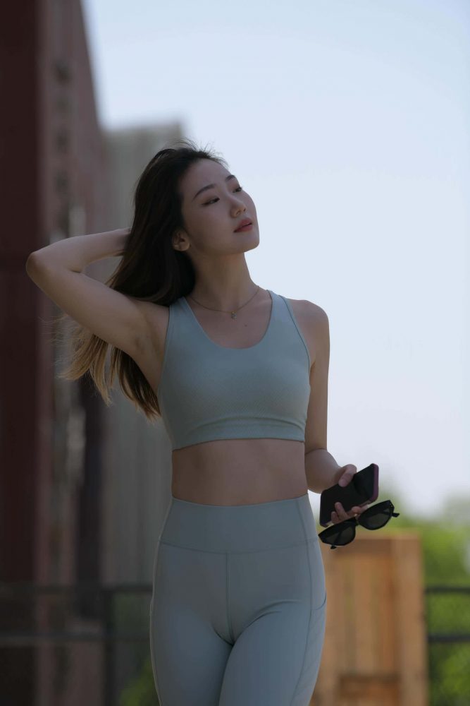 浅绿色瑜伽美女日常【743P】J6194-玉兔阁