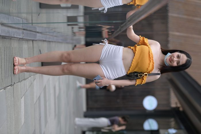 高腰白色短裤的漂亮女孩【767P】00065-玉兔阁