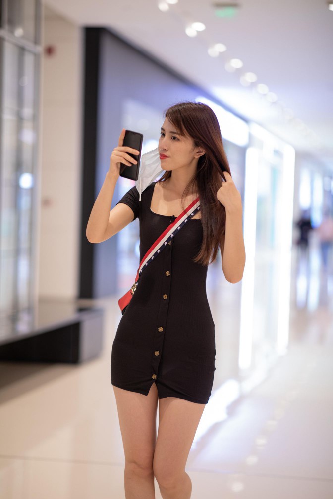 图片[3]-逛商场的黑色包臀裙美丽女孩【385P】00050-欲图阁