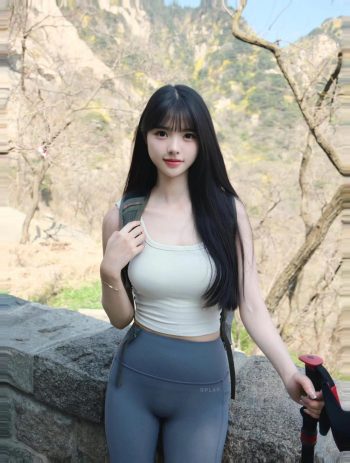 图片[9]-爱爬山的瑜伽裤MM，太甜美了！~-欲图阁