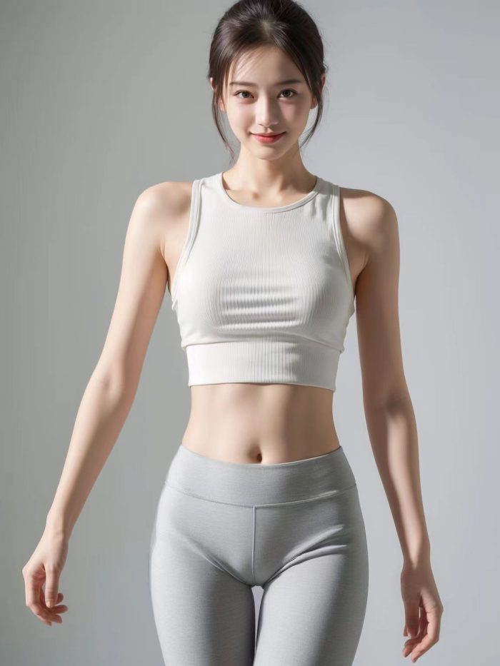 AI瑜伽裤清纯妹子系列图-玉兔阁