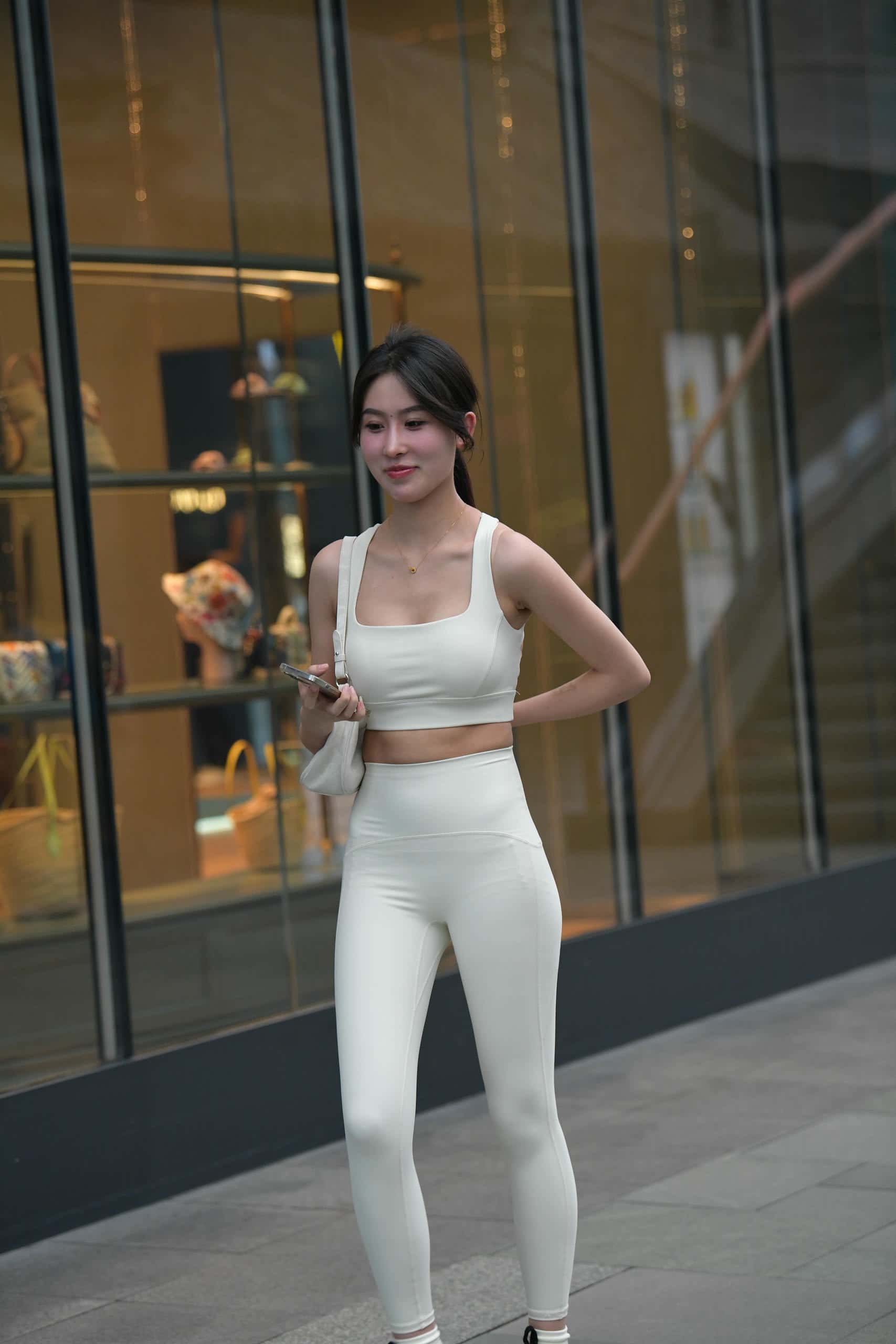 图片[3]-白色瑜伽裤女孩【212P】J8076-玉兔阁