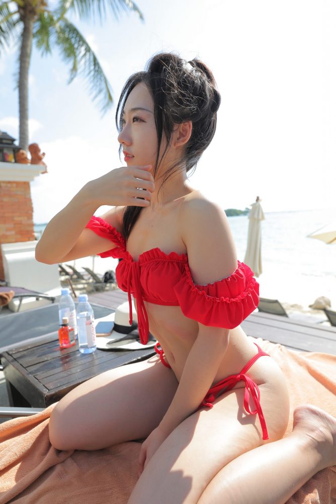 海边度假的红色比基尼小姐姐【364P】J0890-玉兔阁