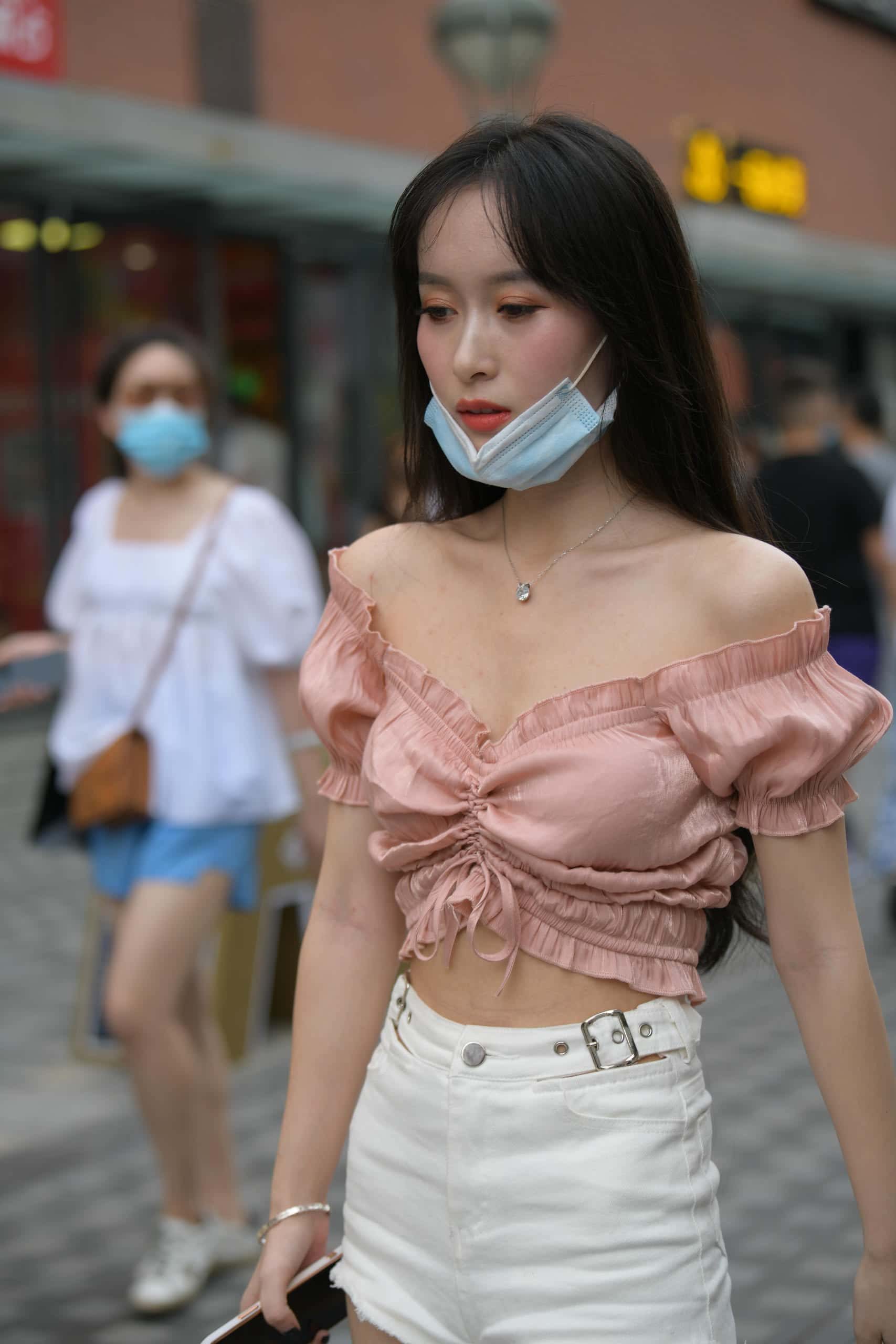 图片[3]-清纯动人粉白搭配【100P】J7926-玉兔阁