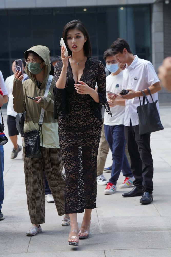 穿黑色透明长裙的姑娘【175P】J8257-玉兔阁