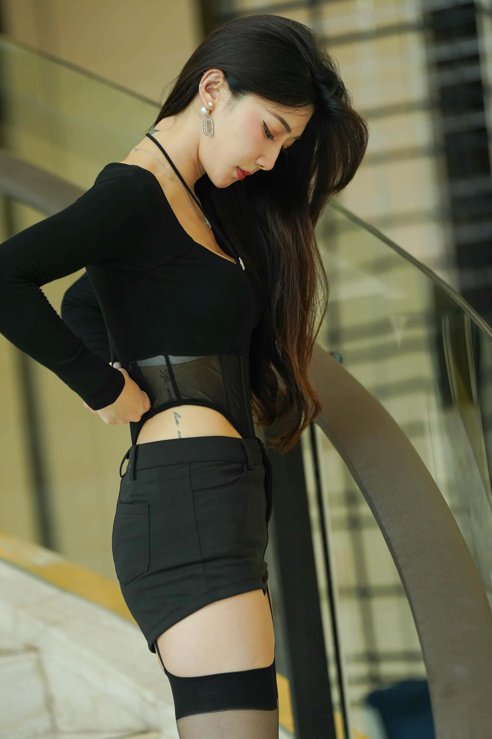 图片[4]-黑色纯欲系小姐姐【84P】J8063-玉兔阁