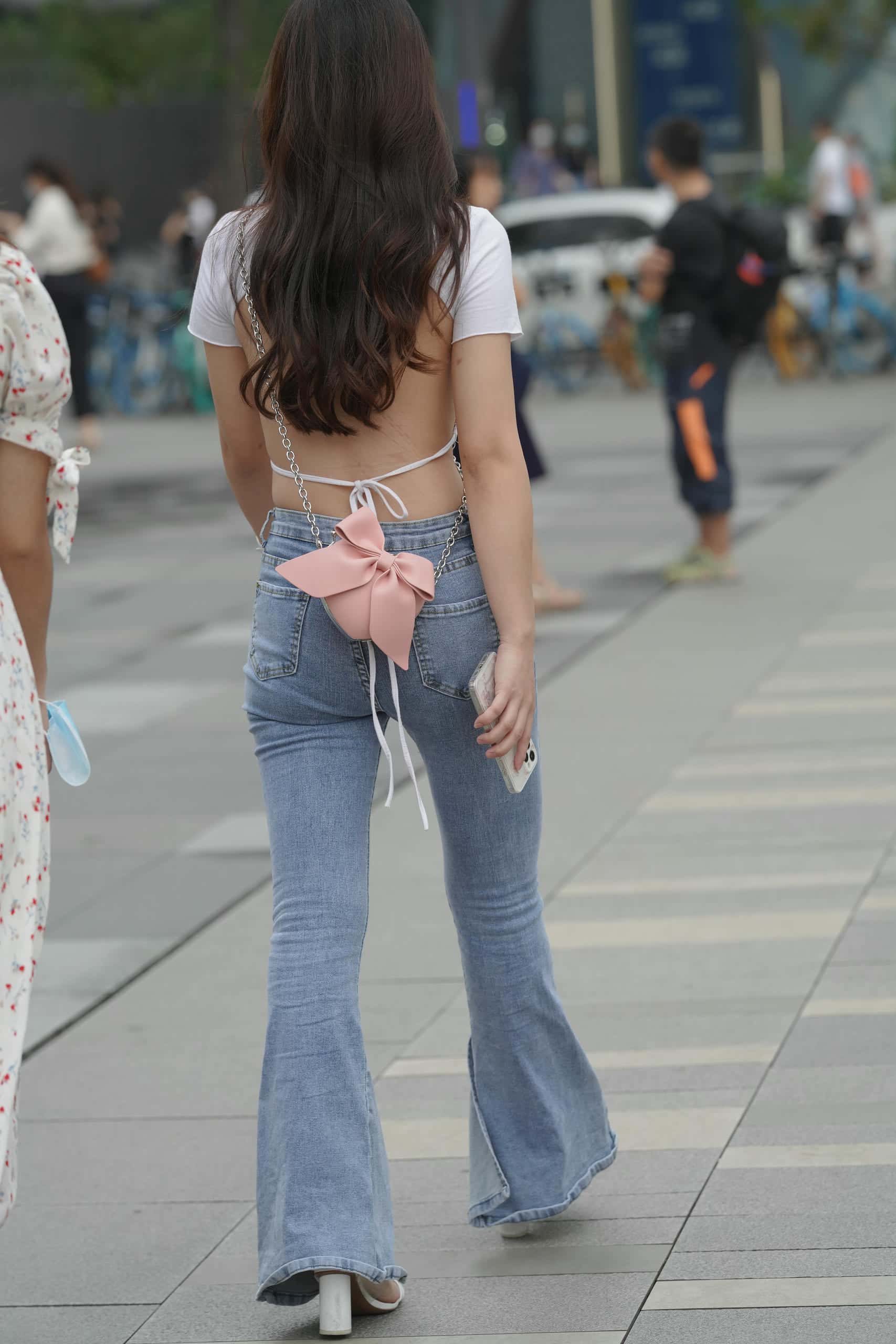 图片[4]-爱笑的蓝色紧身牛仔裤妹子【137P】P0220-玉兔阁